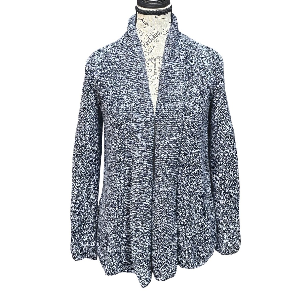 Talbots Knit Cardigan Womens Petite‎ S Shaul Collar Crotchet Coastal Granny Prep